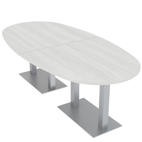 45 in W, 96 in L, 29 in H, Engineered Wood Top, White